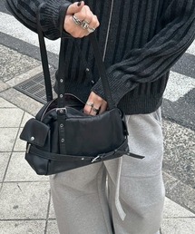 Chikashitsu +（チカシツプラス）の「【Chikashitsu +】vintage belt shoulder bag / 【チカシツプラス】ヴィンテージベルトショルダーバッグ（ショルダーバッグ）」