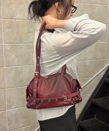 Never mind the XU / Chikashitsu+（ネバーマインド ザ エックスユー / チカシツプラス）の「【Chikashitsu +】vintage belt shoulder bag / 【チカシツプラス】ヴィンテージベルトショルダーバッグ（ショルダーバッグ）」