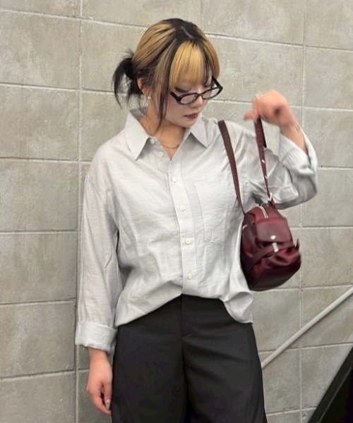 Chikashitsu +(チカシツプラス)の「【Chikashitsu +】vintage belt shoulder bag / 【チカシツプラス】ヴィンテージベルトショルダーバッグ(ショルダーバッグ・メンズ・ブラック/バーガンディー・ONE SIZE)」の19枚目の写真