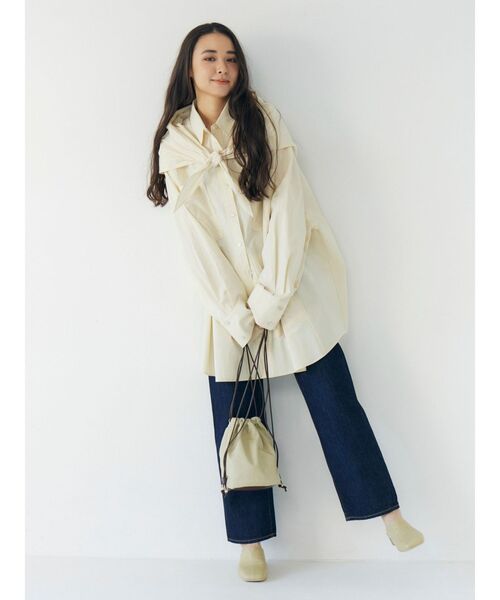 Ungrid（アングリッド）の「キャンバスショルダーバッグ（ショルダーバッグ・レディース・カーキ/アイボリー・FREE）」の8枚目の写真