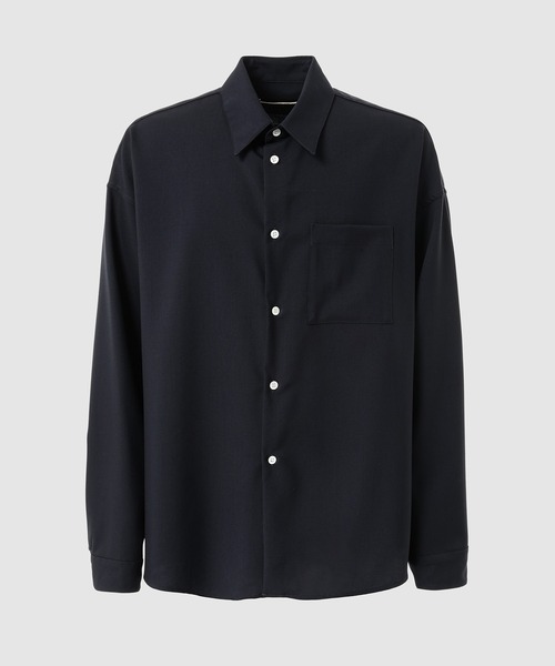 MARNI(マルニ)の「TROPICAL WOOL / ロングスリーブシャツ(シャツ/ブラウス・メンズ・クリーム/ダークネイビー・46(M)/48(L))」の1枚目の写真