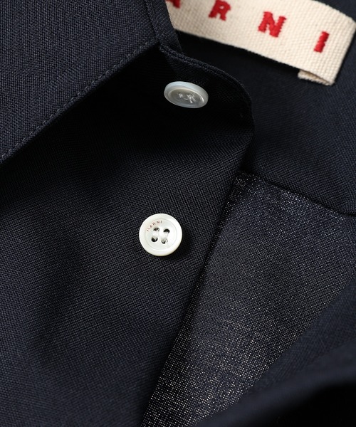 MARNI(マルニ)の「TROPICAL WOOL / ロングスリーブシャツ(シャツ/ブラウス・メンズ・クリーム/ダークネイビー・46(M)/48(L))」の4枚目の写真