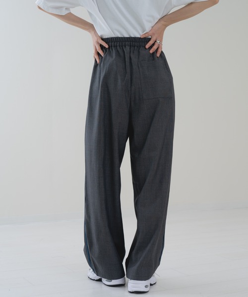 refinedworks（リファインドワークス）の「【refinedworks】トレンド 見えする 配色 ライン パンツ！（その他パンツ・レディース・ブラウン/チャコールグレー・FREE）」の5枚目の写真