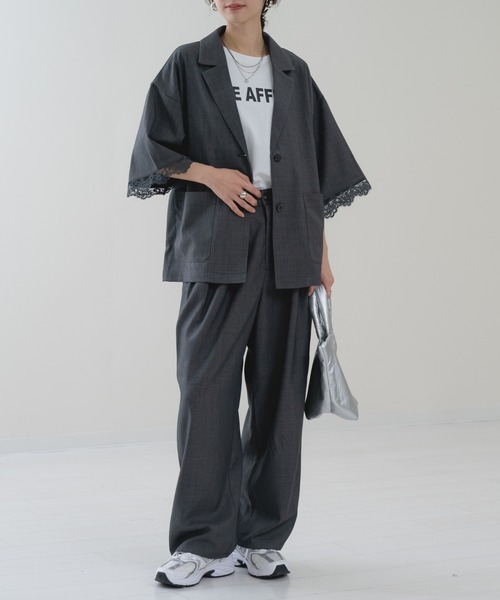 refinedworks（リファインドワークス）の「【refinedworks】トレンド 見えする 配色 ライン パンツ！（その他パンツ・レディース・ブラウン/チャコールグレー・FREE）」の12枚目の写真