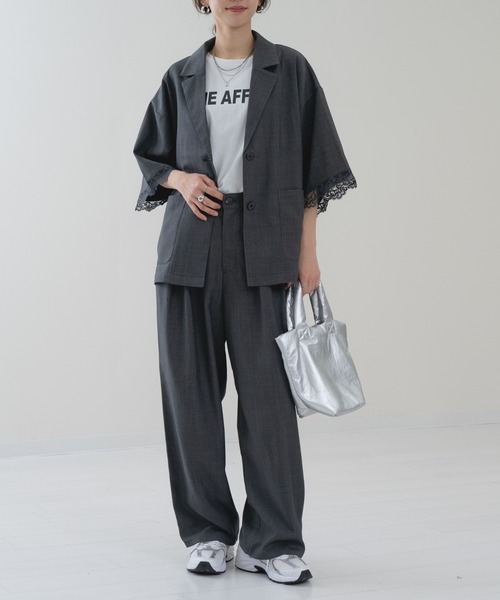 refinedworks（リファインドワークス）の「【refinedworks】トレンド 見えする 配色 ライン パンツ！（その他パンツ・レディース・ブラウン/チャコールグレー・FREE）」の13枚目の写真