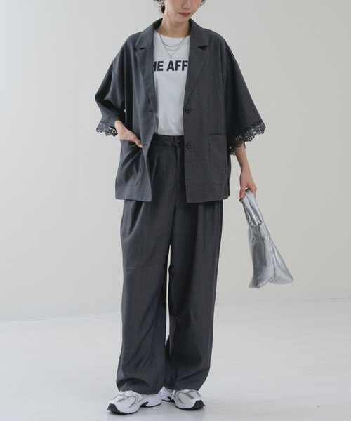 refinedworks（リファインドワークス）の「【refinedworks】トレンド 見えする 配色 ライン パンツ！（その他パンツ・レディース・ブラウン/チャコールグレー・FREE）」の14枚目の写真