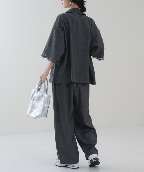 refinedworks（リファインドワークス）の「【refinedworks】トレンド 見えする 配色 ライン パンツ！（その他パンツ・レディース・ブラウン/チャコールグレー・FREE）」の16枚目の写真