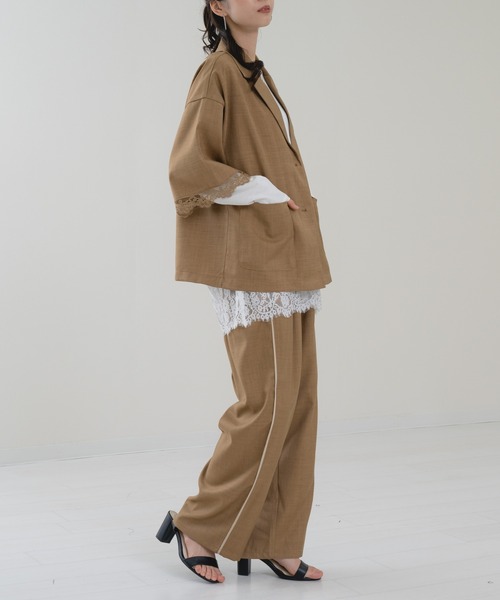 refinedworks（リファインドワークス）の「【refinedworks】トレンド 見えする 配色 ライン パンツ！（その他パンツ・レディース・ブラウン/チャコールグレー・FREE）」の21枚目の写真