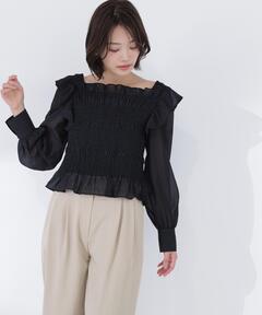 セット着用可能】レイヤードパフスリトップス（シャツ/ブラウス 