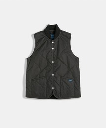 Black Edition Unwadded Zipped High Neck Gilet Mens / ブラック