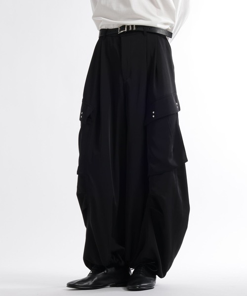 HARE(ハレ)の「【SET UP対応】マルチレイヤーカーゴパンツ(HARE)(カーゴパンツ・メンズ・ライトグレー/オレンジ系その他/ブラック・MEDIUM/SMALL/FREE)」の15枚目の写真