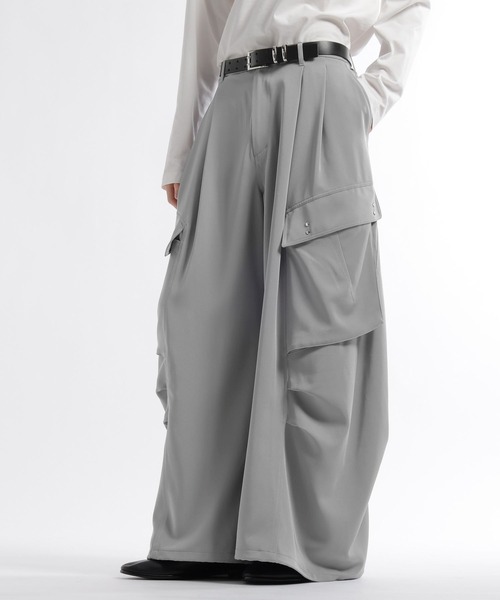 HARE(ハレ)の「【SET UP対応】マルチレイヤーカーゴパンツ(HARE)(カーゴパンツ・メンズ・ライトグレー/オレンジ系その他/ブラック・MEDIUM/SMALL/FREE)」の16枚目の写真