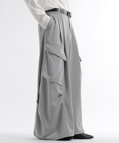 HARE(ハレ)の「【SET UP対応】マルチレイヤーカーゴパンツ(HARE)(カーゴパンツ・メンズ・ライトグレー/オレンジ系その他/ブラック・MEDIUM/SMALL/FREE)」の17枚目の写真