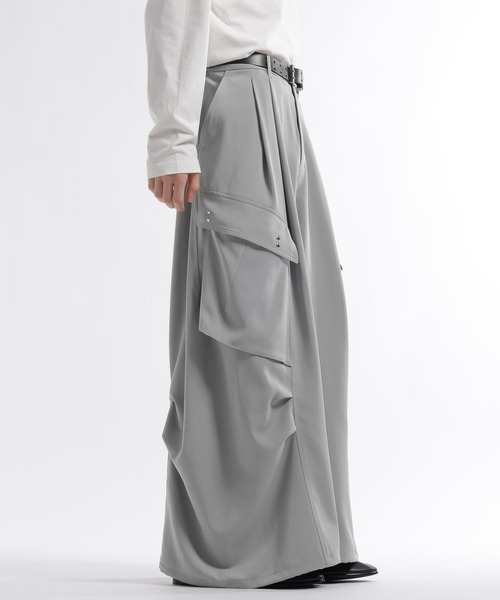 HARE(ハレ)の「【SET UP対応】マルチレイヤーカーゴパンツ(HARE)(カーゴパンツ・メンズ・ライトグレー/オレンジ系その他/ブラック・MEDIUM/SMALL/FREE)」の18枚目の写真