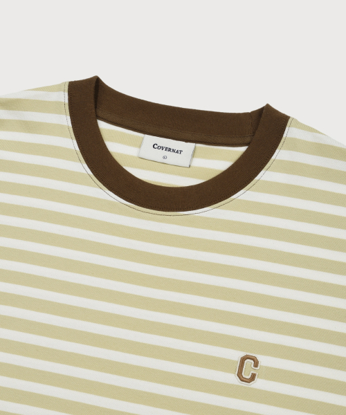 COVERNAT(カバーナット)の「ベーシックストライプTシャツグリーン(Tシャツ/カットソー・メンズ・その他・MEDIUM/LARGE/SMALL/X-LARGE/X-SMALL/XX-LARGE)」の3枚目の写真