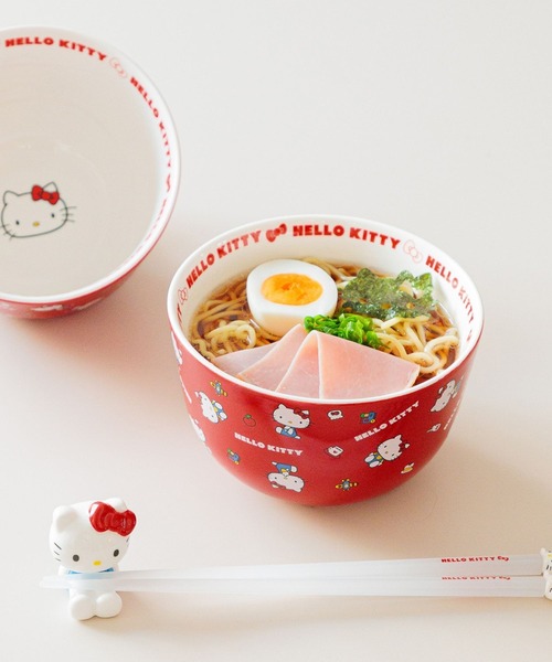 Me%（ミィパーセント）の「【HELLO KITTY】どんぶり　635188（食器・レディース・レッド/ブラック・FREE）」の2枚目の写真