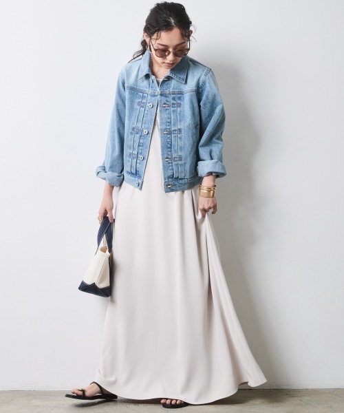 CHIC STYLE(シックスタイル)の「Aラインマキシワンピース<大きいサイズ有>シックスタイル(ワンピース・レディース・ターコイズブルー/モカ/アイボリー系/ネイビー系・L/M/5L/4L/3L/LL)」の11枚目の写真