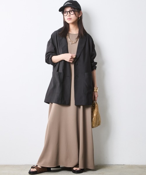 CHIC STYLE(シックスタイル)の「Aラインマキシワンピース<大きいサイズ有>シックスタイル(ワンピース・レディース・ターコイズブルー/モカ/アイボリー系/ネイビー系・L/M/5L/4L/3L/LL)」の13枚目の写真