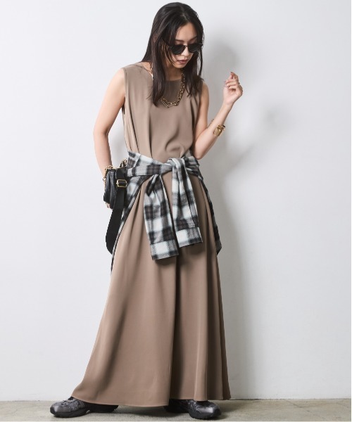 CHIC STYLE(シックスタイル)の「Aラインマキシワンピース<大きいサイズ有>シックスタイル(ワンピース・レディース・ターコイズブルー/モカ/アイボリー系/ネイビー系・L/M/5L/4L/3L/LL)」の14枚目の写真