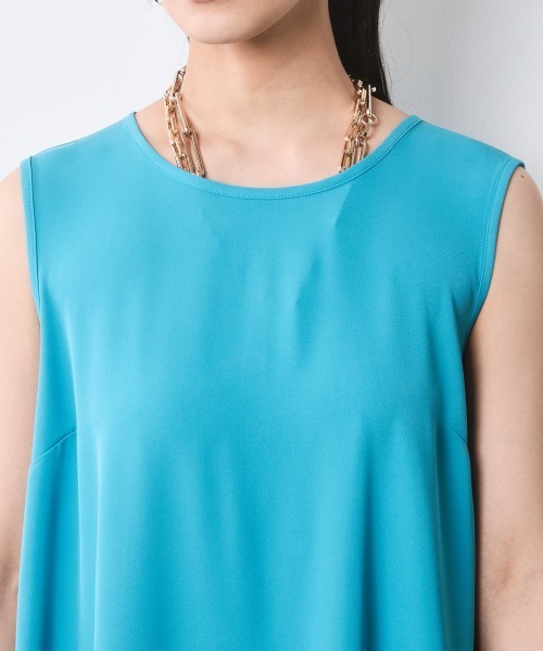 CHIC STYLE(シックスタイル)の「Aラインマキシワンピース<大きいサイズ有>シックスタイル(ワンピース・レディース・ターコイズブルー/モカ/アイボリー系/ネイビー系・L/M/5L/4L/3L/LL)」の16枚目の写真