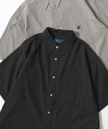 BEVERLY HILLS POLO CLUB/ビバリーヒルズポロクラブ オーバーサイズ ハイツイストコットン 無地 ストライプ チェック ロゴ ワンポイント刺繍 レギュラーカラーシャツ/半袖シャツ/レディース メンズ