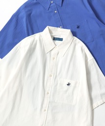 BEVERLY HILLS POLO CLUB | BEVERLY HILLS POLO CLUB/ビバリーヒルズポロクラブ オーバーサイズ ハイツイストコットン 無地 ストライプ チェック ロゴ ワンポイント刺繍 レギュラーカラーシャツ/半袖シャツ/レディース メンズ(シャツ/ブラウス)