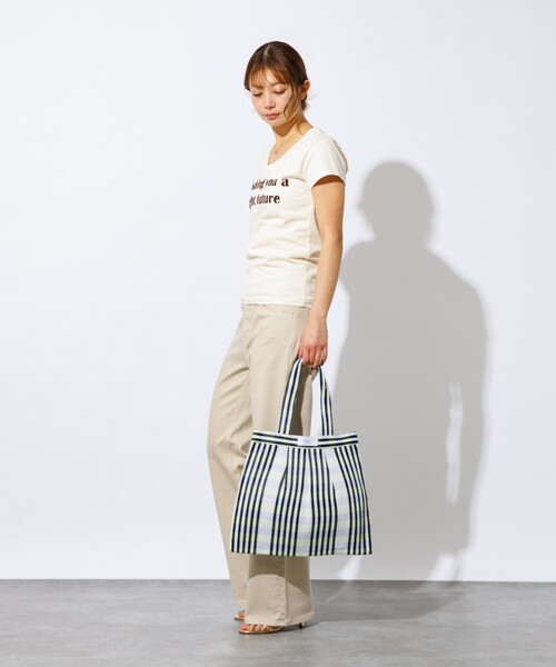 Rouge vif la cle(ルージュヴィフラクレ)の「【Swaraj /スワラージ】タックチュールトートバッグ/光沢(トートバッグ・レディース・パープル/ブラック/グリーン/オレンジ/イエロー・フリー)」の22枚目の写真