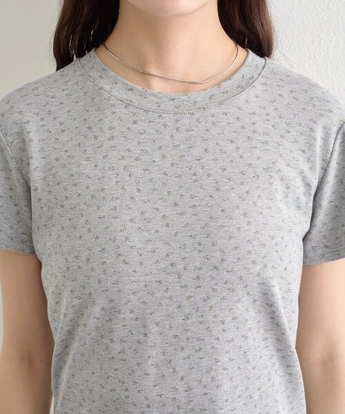 mystic（ミスティック）の「《WEB限定》クルーチビフラワーTシャツ（Tシャツ/カットソー・レディース・オフホワイト/グレー/ブラック・FREE）」の7枚目の写真