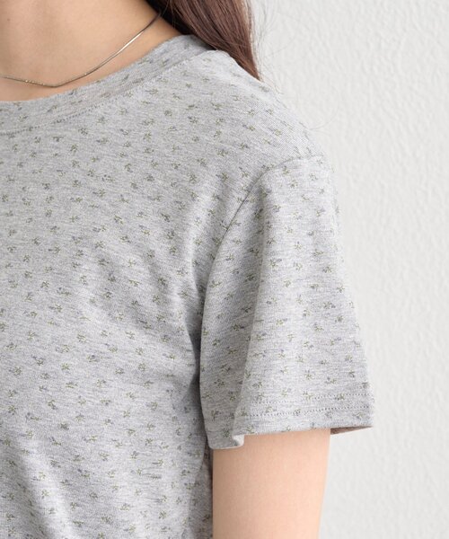 mystic（ミスティック）の「《WEB限定》クルーチビフラワーTシャツ（Tシャツ/カットソー・レディース・オフホワイト/グレー/ブラック・FREE）」の8枚目の写真