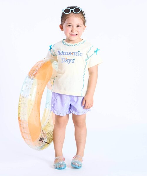 Seraph（セラフ）の「【撥水加工/UVカット】水陸両用フリルショートパンツ（その他パンツ・キッズ・サックスブルー/チャコール/ラベンダー/ピンク・140/130/120/110/100/90/80）」の18枚目の写真