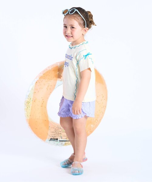 Seraph（セラフ）の「【撥水加工/UVカット】水陸両用フリルショートパンツ（その他パンツ・キッズ・サックスブルー/チャコール/ラベンダー/ピンク・140/130/120/110/100/90/80）」の19枚目の写真