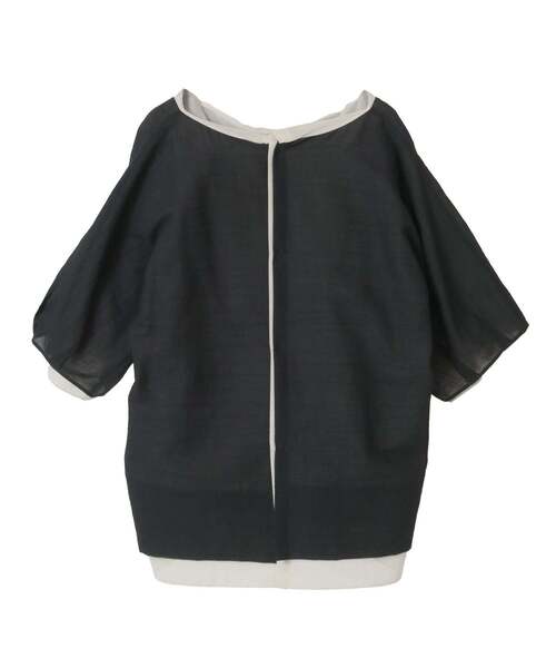 CURRENTAGE(カレンテージ)の「Frontable Shirt(シャツ/ブラウス・レディース・ブラック/ホワイト・FREE)」の4枚目の写真