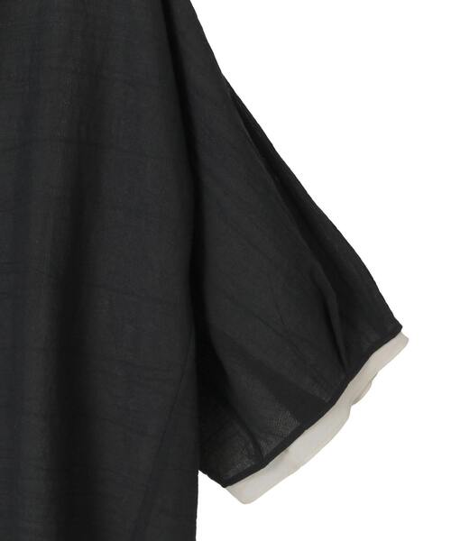 CURRENTAGE(カレンテージ)の「Frontable Shirt(シャツ/ブラウス・レディース・ブラック/ホワイト・FREE)」の6枚目の写真
