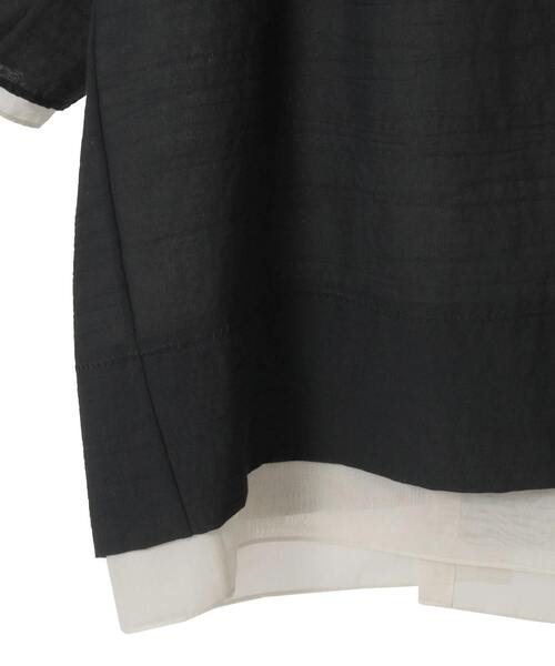 CURRENTAGE(カレンテージ)の「Frontable Shirt(シャツ/ブラウス・レディース・ブラック/ホワイト・FREE)」の7枚目の写真