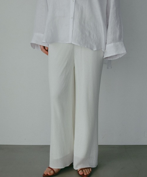 A part by(アパートバイ)の「スカシアミニットパンツ(その他パンツ・レディース・オフホワイト/ブラック・FREE)」の1枚目の写真