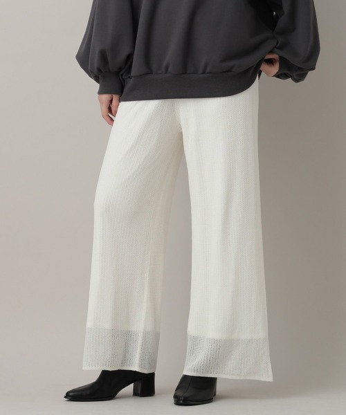 A part by(アパートバイ)の「スカシアミニットパンツ(その他パンツ・レディース・オフホワイト/ブラック・FREE)」の3枚目の写真