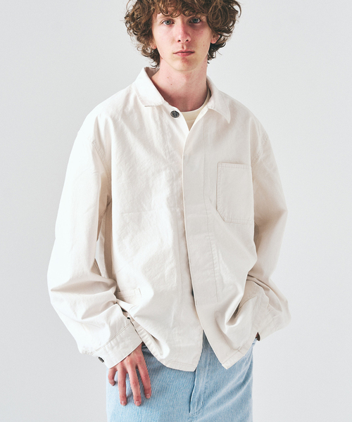 417 EDIFICE（フォーワンセブンエディフィス）の「サンフェード フレンチカバーオール（カバーオール・メンズ・ブラックミックス/ピンク/ホワイト・LARGE/MEDIUM）」の2枚目の写真