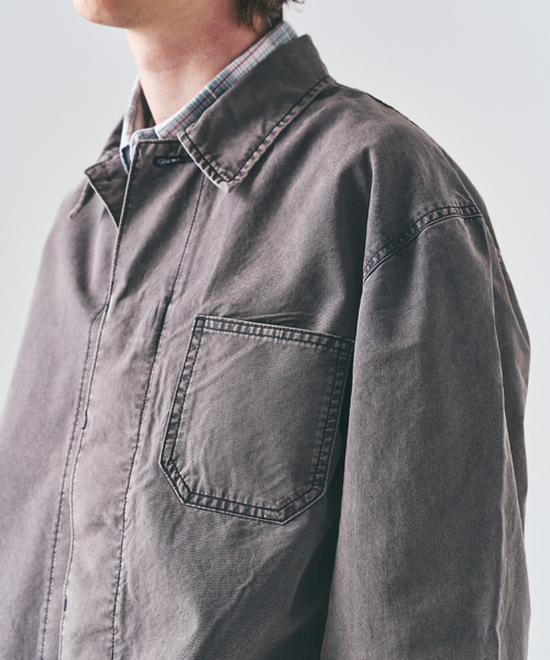 417 EDIFICE（フォーワンセブンエディフィス）の「サンフェード フレンチカバーオール（カバーオール・メンズ・ブラックミックス/ピンク/ホワイト・LARGE/MEDIUM）」の4枚目の写真