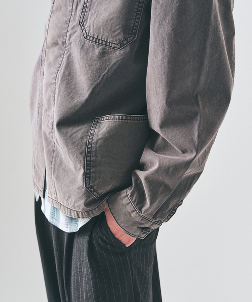 417 EDIFICE（フォーワンセブンエディフィス）の「サンフェード フレンチカバーオール（カバーオール・メンズ・ブラックミックス/ピンク/ホワイト・LARGE/MEDIUM）」の5枚目の写真