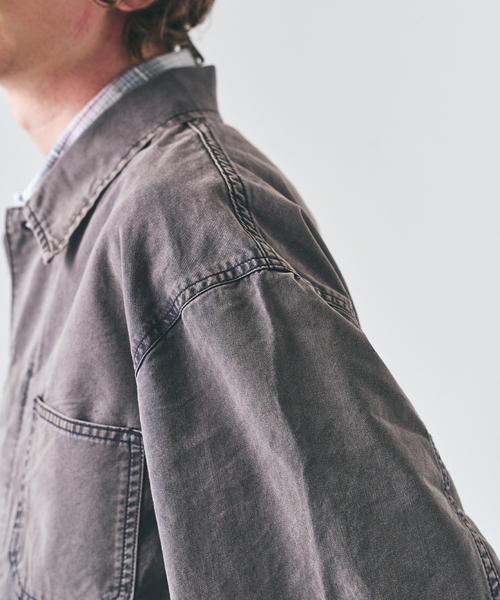 417 EDIFICE（フォーワンセブンエディフィス）の「サンフェード フレンチカバーオール（カバーオール・メンズ・ブラックミックス/ピンク/ホワイト・LARGE/MEDIUM）」の6枚目の写真