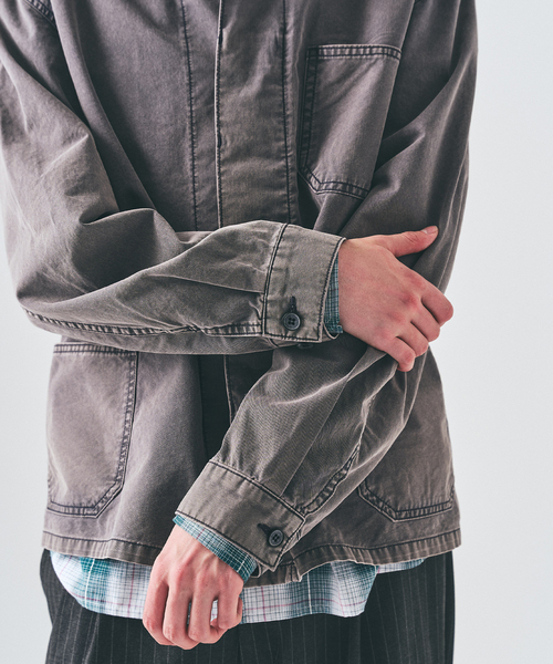 417 EDIFICE（フォーワンセブンエディフィス）の「サンフェード フレンチカバーオール（カバーオール・メンズ・ブラックミックス/ピンク/ホワイト・LARGE/MEDIUM）」の7枚目の写真