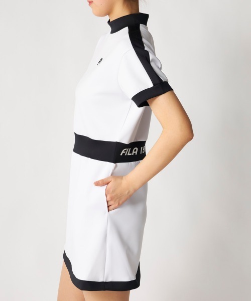 FILA GOLF(フィラゴルフ )の「【FILA GOLF:フィラゴルフ】レディースモックネックワンピース ダンボールニット ゴルフ(ワンピース・レディース・ミント/ホワイト/ブラック・X-LARGE/LARGE/MEDIUM/XX-LARGE)」の5枚目の写真