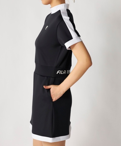 FILA GOLF(フィラゴルフ )の「【FILA GOLF:フィラゴルフ】レディースモックネックワンピース ダンボールニット ゴルフ(ワンピース・レディース・ミント/ホワイト/ブラック・X-LARGE/LARGE/MEDIUM/XX-LARGE)」の18枚目の写真