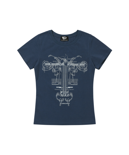 WELLBEING EXPRESS(ウェルビーイングエクスプレス)の「Flower Tattoo Tee Navy(Tシャツ/カットソー・レディース・その他・SMALL/MEDIUM/LARGE)」の2枚目の写真