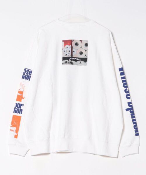 over print（オーバープリント）の「overprint/オーバープリント/OPiNiON sweatshirts（スウェット・レディース・ブラック/ホワイト・XL/L）」の3枚目の写真