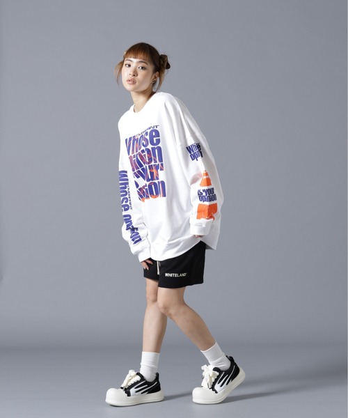 over print（オーバープリント）の「overprint/オーバープリント/OPiNiON sweatshirts（スウェット・レディース・ブラック/ホワイト・XL/L）」の10枚目の写真