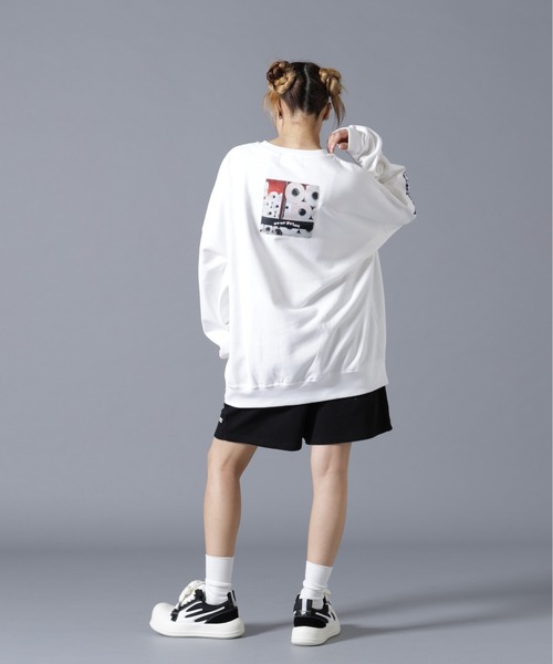 over print（オーバープリント）の「overprint/オーバープリント/OPiNiON sweatshirts（スウェット・レディース・ブラック/ホワイト・XL/L）」の11枚目の写真