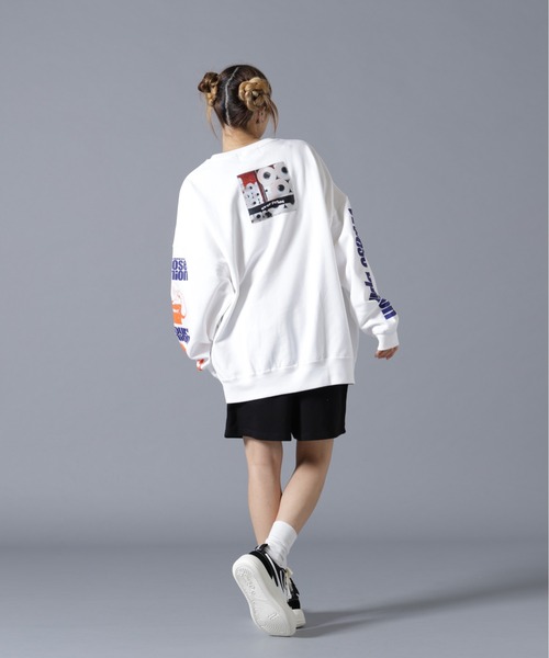over print（オーバープリント）の「overprint/オーバープリント/OPiNiON sweatshirts（スウェット・レディース・ブラック/ホワイト・XL/L）」の12枚目の写真