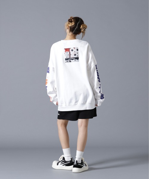 over print（オーバープリント）の「overprint/オーバープリント/OPiNiON sweatshirts（スウェット・レディース・ブラック/ホワイト・XL/L）」の13枚目の写真