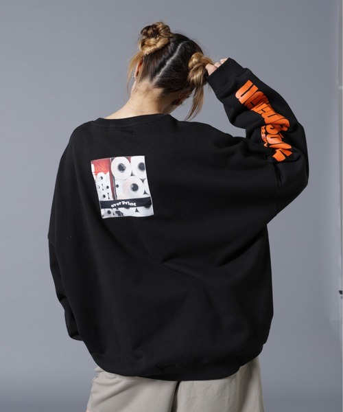over print（オーバープリント）の「overprint/オーバープリント/OPiNiON sweatshirts（スウェット・レディース・ブラック/ホワイト・XL/L）」の17枚目の写真